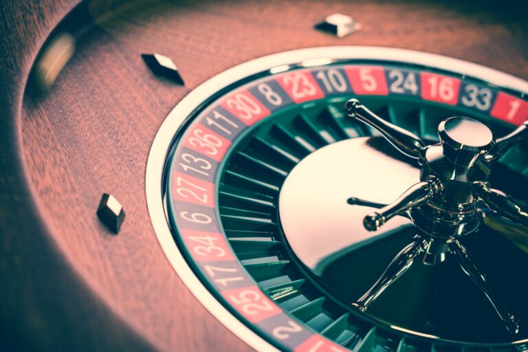 Roulette table close up at the Casino